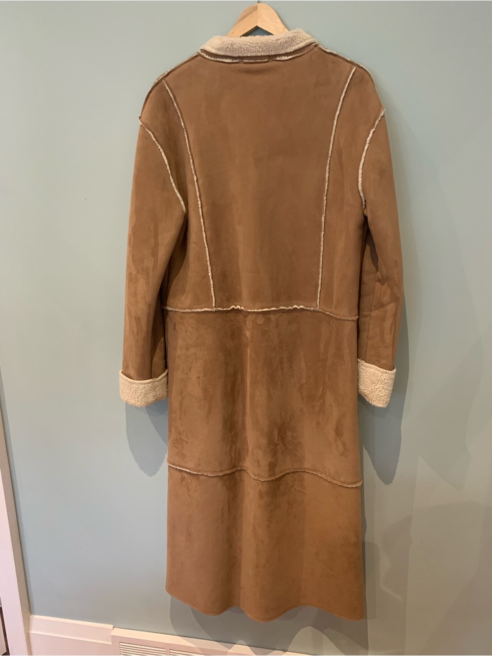 Vintage Tan Shearling Long Coat - Womens - Picture 2 of 12